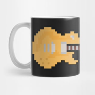 Pixel Light Golden Blackout Guitar Mug